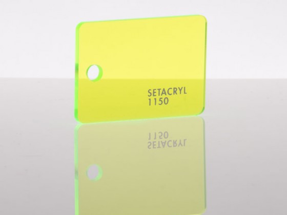 Литьевое оргстекло Setacryl, толщина 3 мм, зеленый флуоресцентный