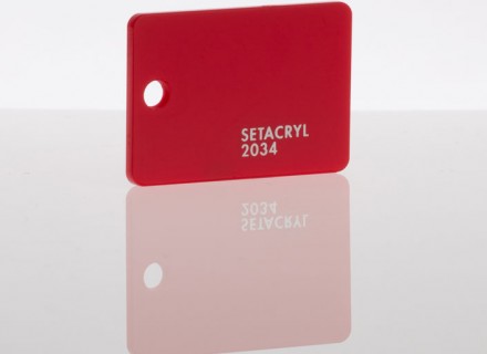 Литьевое оргстекло Setacryl, толщина 3 мм, красный 2034