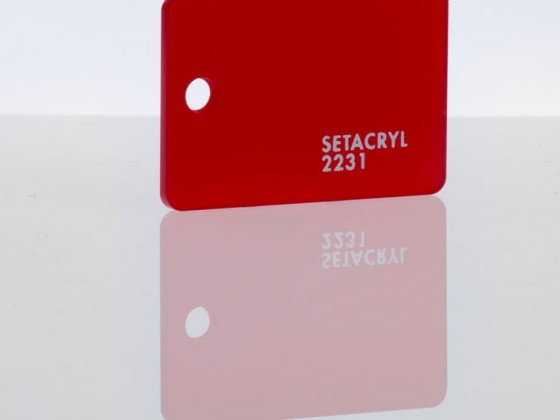 Литьевое оргстекло Setacryl, толщина 3 мм, красный 2231