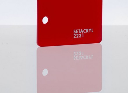 Литьевое оргстекло Setacryl, толщина 3 мм, красный 2231