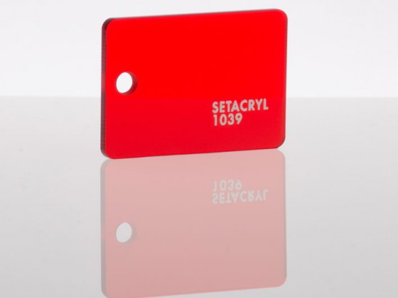 Литьевое оргстекло Setacryl, толщина 3 мм, красный прозрачный 1039