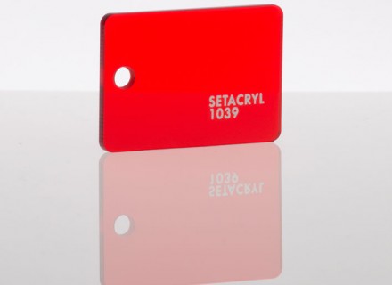 Литьевое оргстекло Setacryl, толщина 3 мм, красный прозрачный 1039