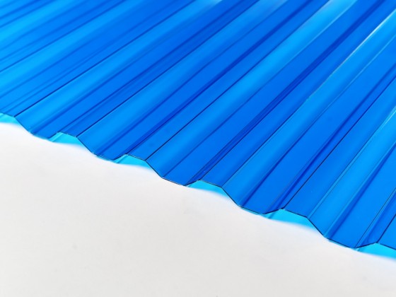 Профилированный поликарбонат Borrex толщина 0,8 мм, синий