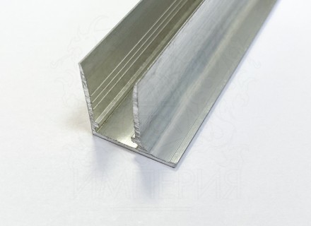 Профиль торцевой алюминиевый F10 мм.