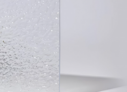 Монолитный поликарбонат BORREX с текстурой "Шагрень" толщина 5 мм, прозрачный 2050*1525