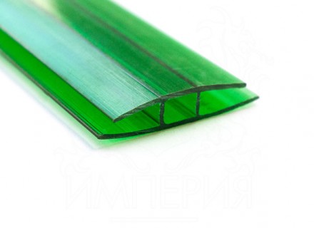 Профиль соединительный неразъемный НР 4 мм, зеленый