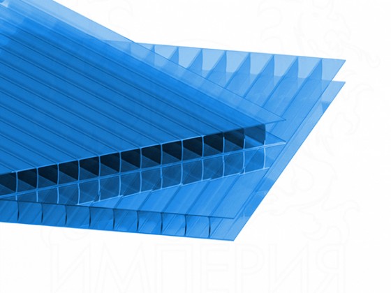 Сотовый поликарбонат IRROX толщина 6 мм, синий