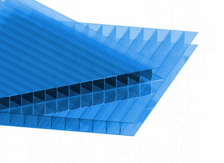 Сотовый поликарбонат IRROX толщина 10 мм, синий