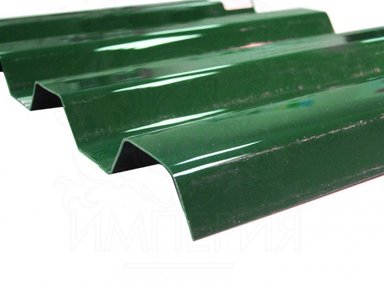 Профилированный поликарбонат Borrex толщина 0,8 мм, зеленый глухой матовый
