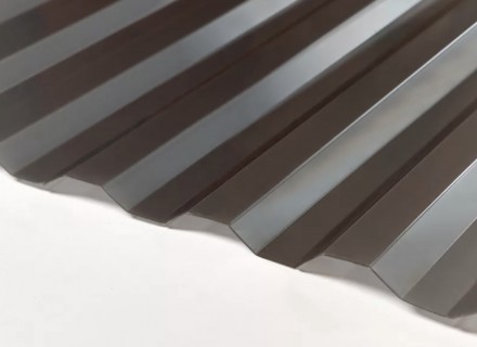 Профилированный поликарбонат Borrex толщина 1,3 мм, бронза серый