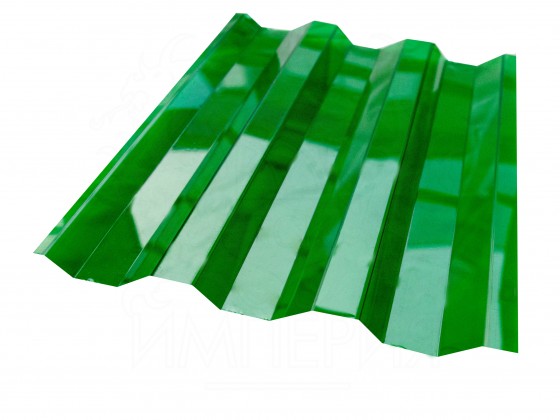 Профилированный поликарбонат Borrex зеленый прозрачный 1.3 мм