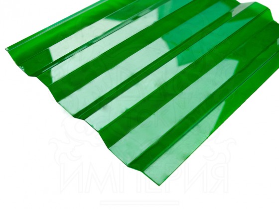 Профилированный поликарбонат Borrex зеленый прозрачный 1.3 мм