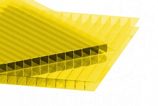Сотовый поликарбонат IRROX толщина 10 мм, желтый