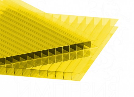 Сотовый поликарбонат IRROX толщина 16 мм, желтый